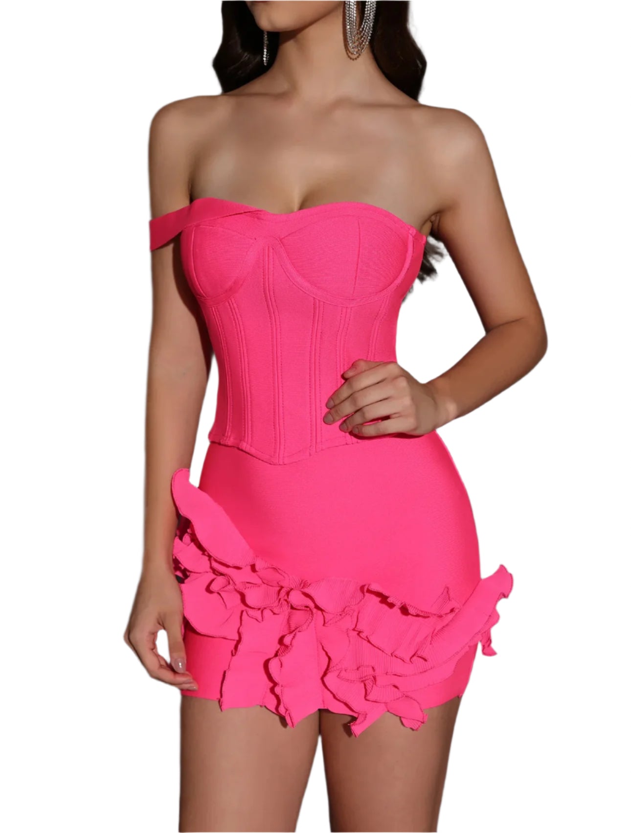 QUINN Strapless Flowers Mini Bandage Set