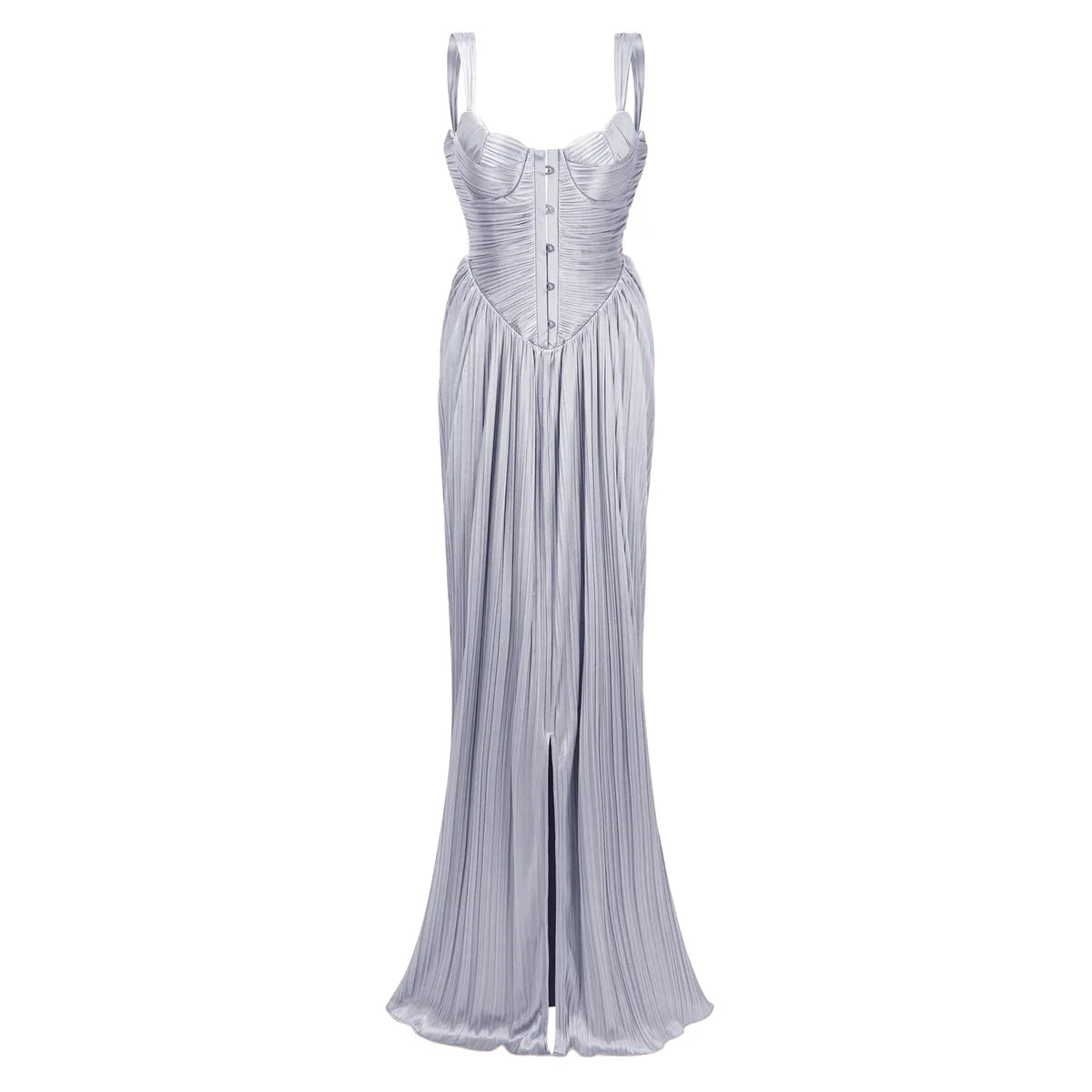 SUNE Pleated Maxi Dress | Elegant Corset Gown