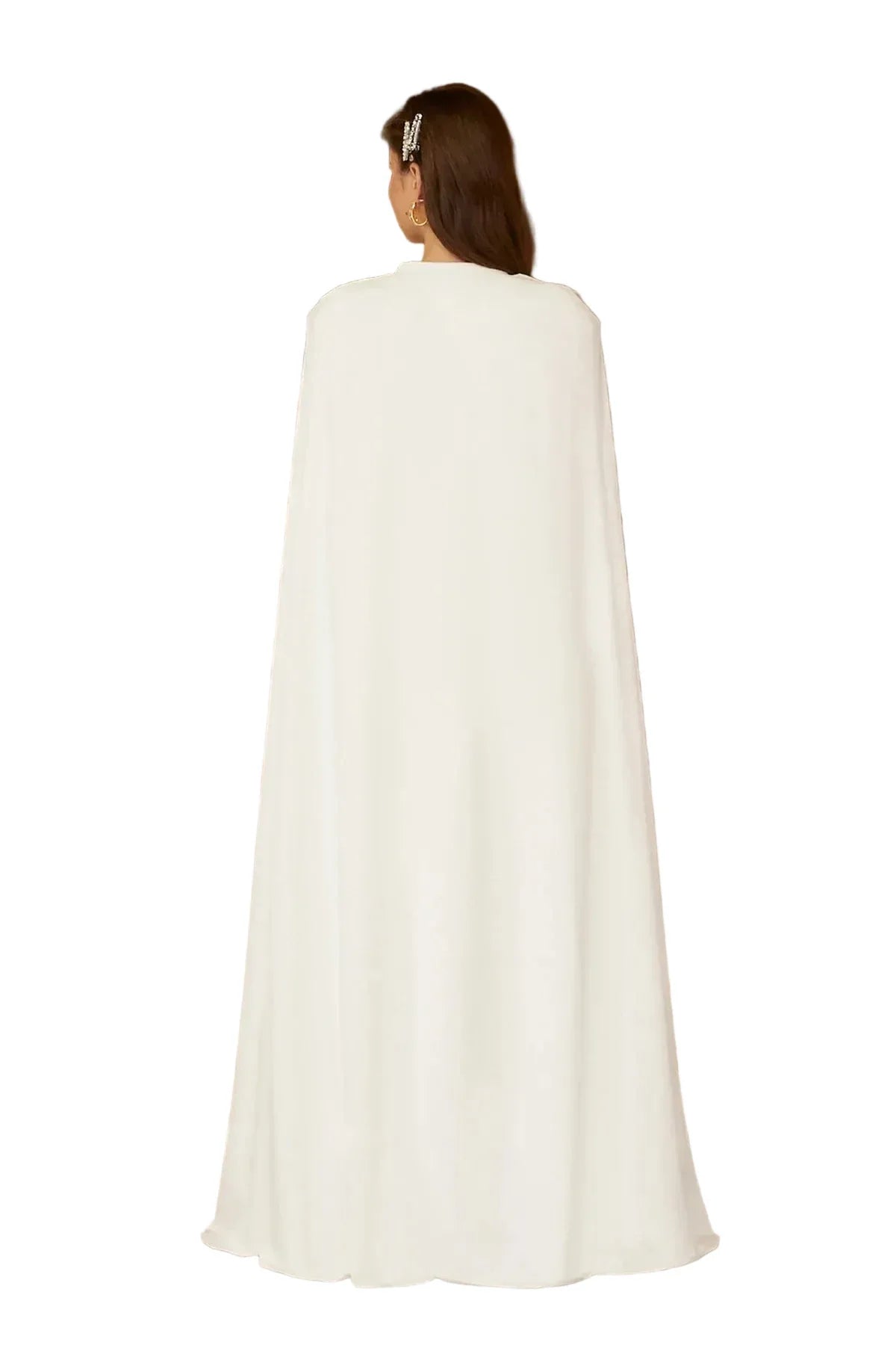 AKASYA Elegant Ivory Cape Suit Set | Luxury Women’s Formal Outfit