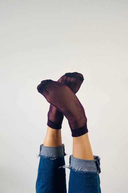 Léa Pack of 6 Pairs of Fine Glitter Socks