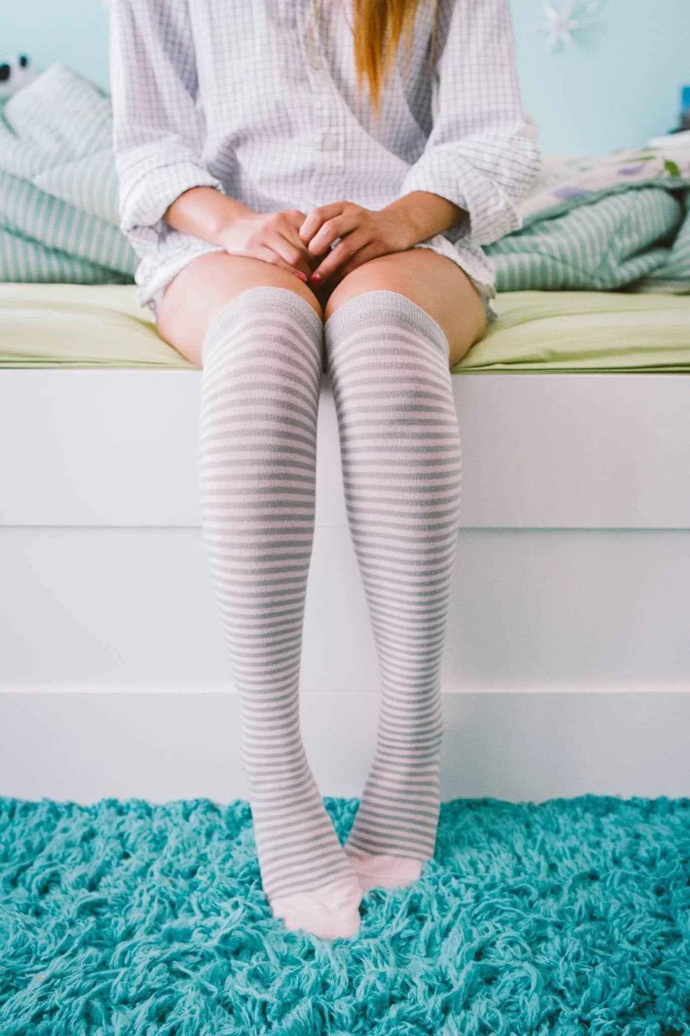 Striped Knee High Socks