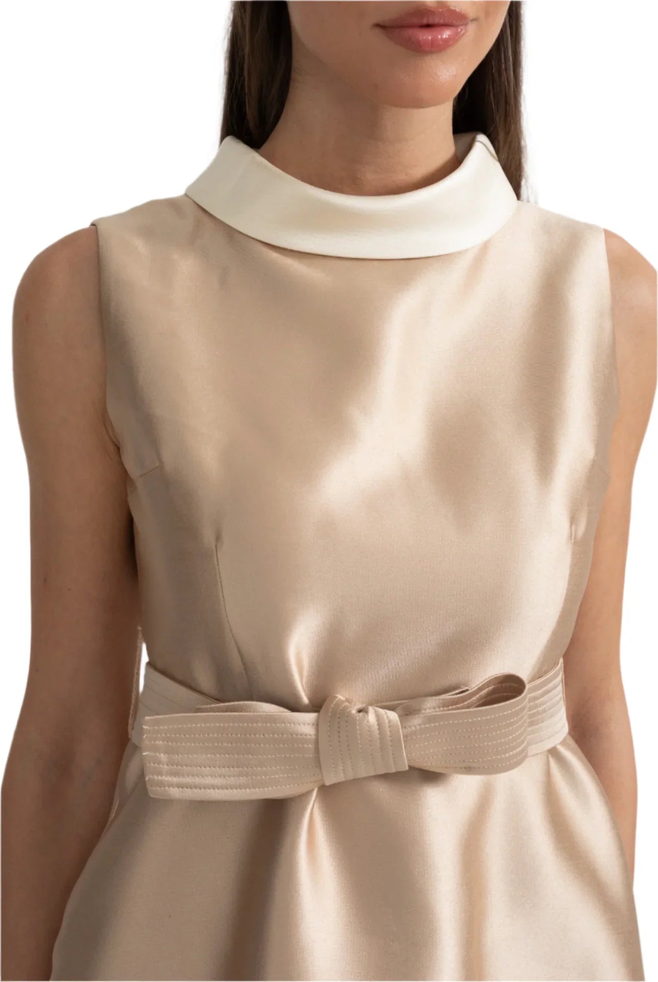NEXT DAY DELIVERY ANDRE Elegant Satin Midi Flare Bodycon Dress