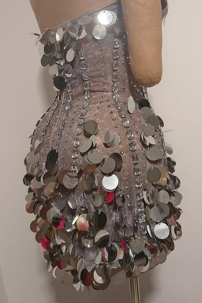 ZAIRA Sequin Corset Mini Dress | Embellished Party Dress