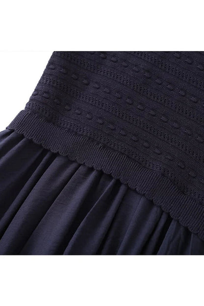 AKASYA Monaco Maxi Dress – Sleeveless Fit & Flare Textured Maxi Dress