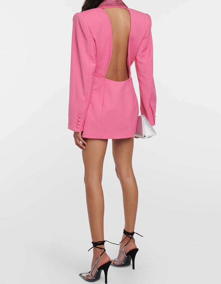 BITIA Sexy Crystals Blazer Dress
