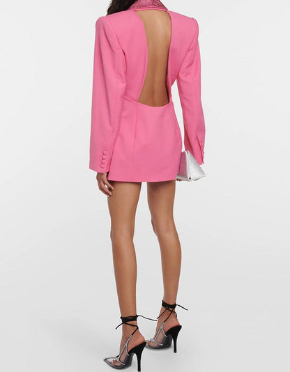 BITIA Sexy Crystals Blazer Dress