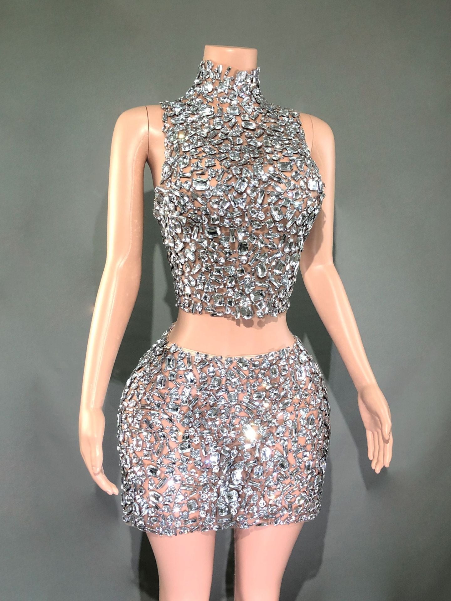 IRIA Crystals Handmade Bodycon Set