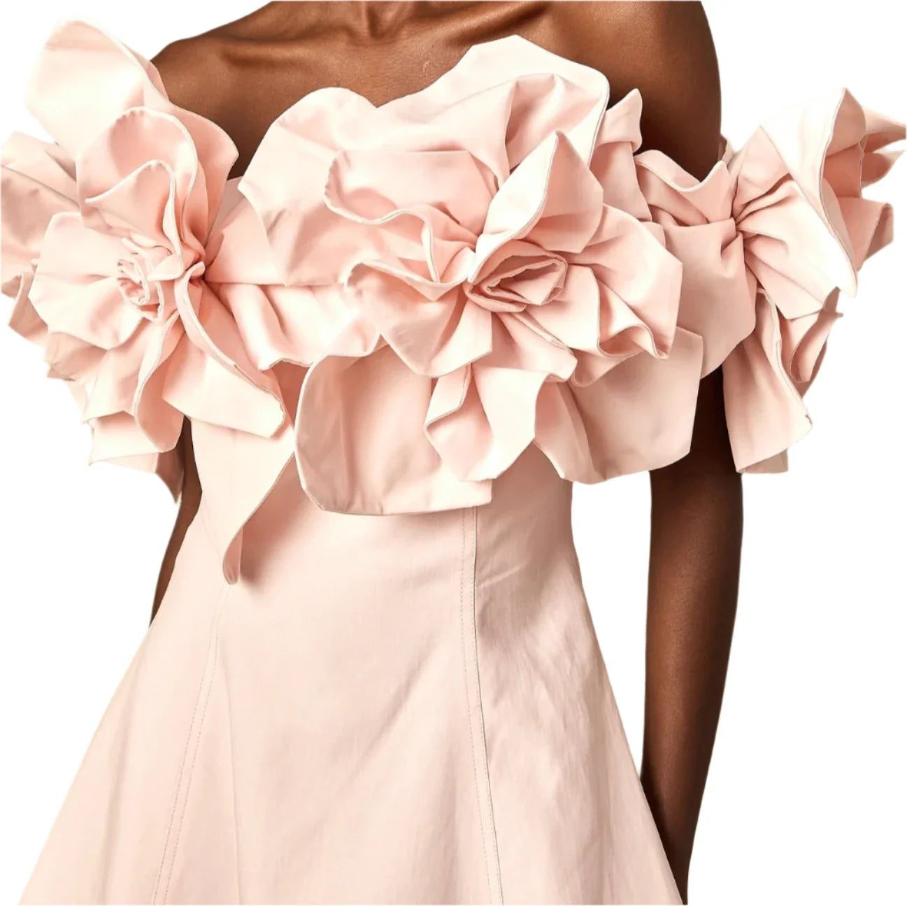 ISIDORA OFF-SHOULDER 3D-PETAL MINI DRESS