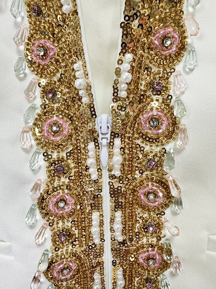 JEKA Gold Applique Bodycon Suit