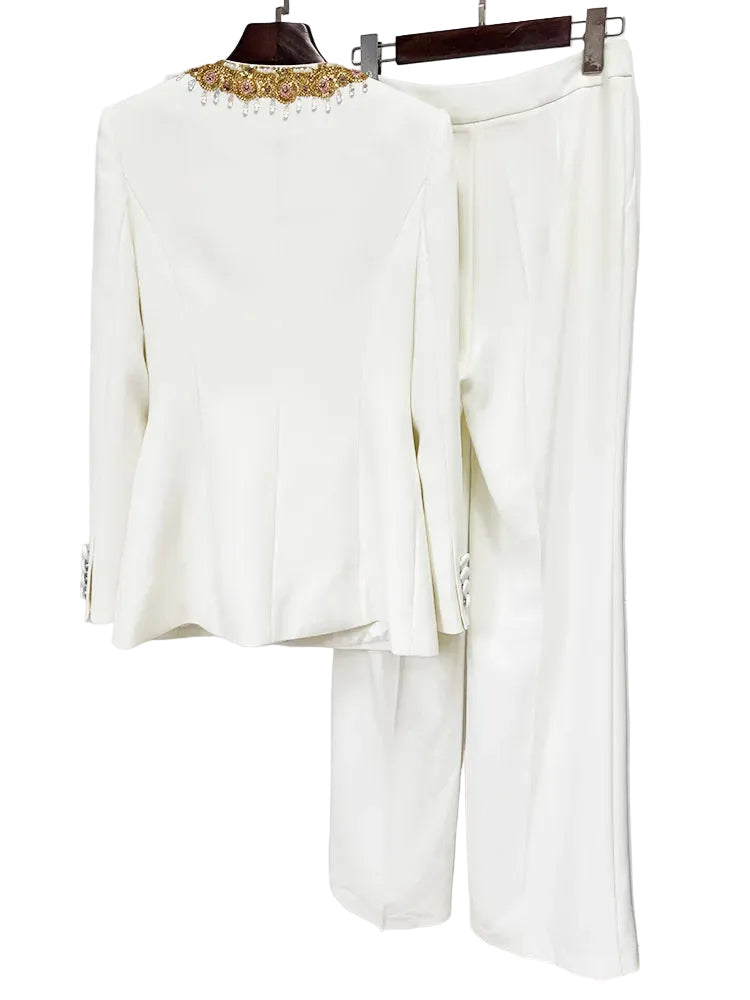 JEKA Gold Applique Bodycon Suit