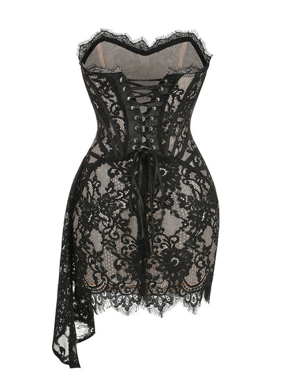 KARINA Strapless Lace Mini Bodycon Dress