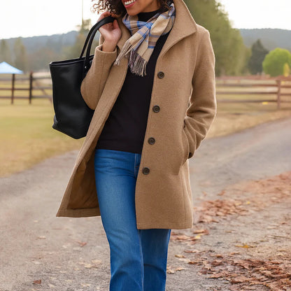 Aubrey™ | Classic Coat with Buttons