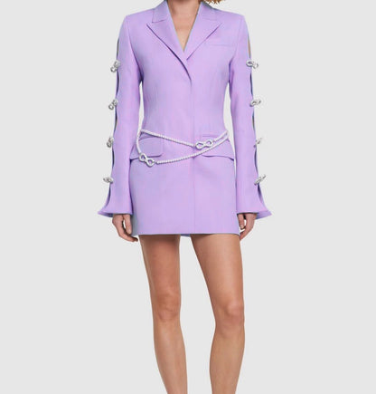 LAZARA Crystals Bodycon Blazer - Dress