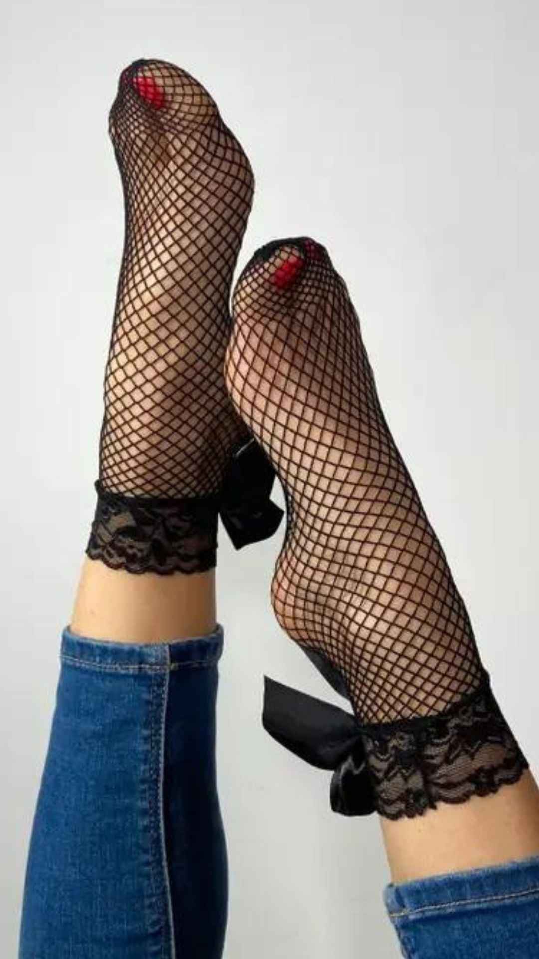 Candice Fishnet and Lace Ankle Socks