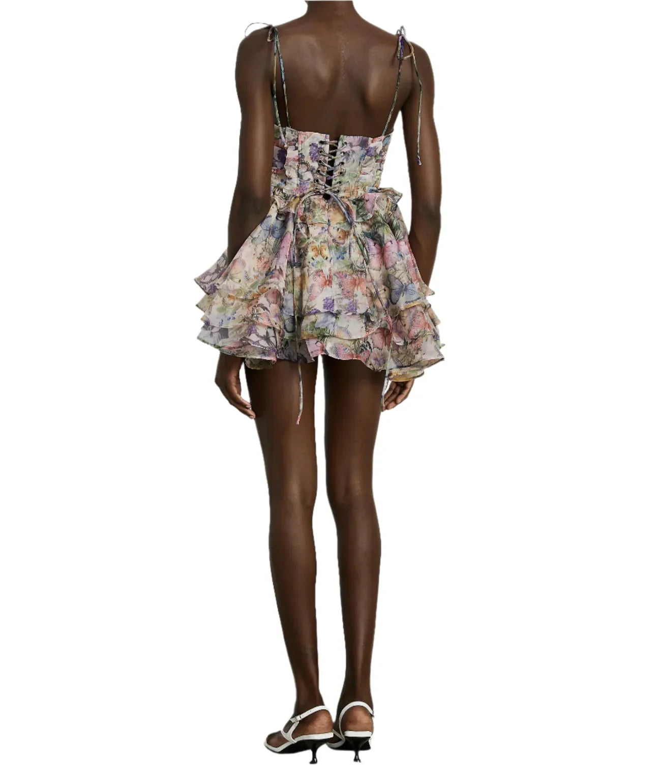 NEXT DAY DELIVERY LINA Flowers Corset Mini Bodycon Dress