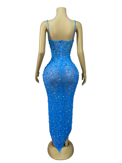 LUNARIA Crystal Gradient Mermaid Gown