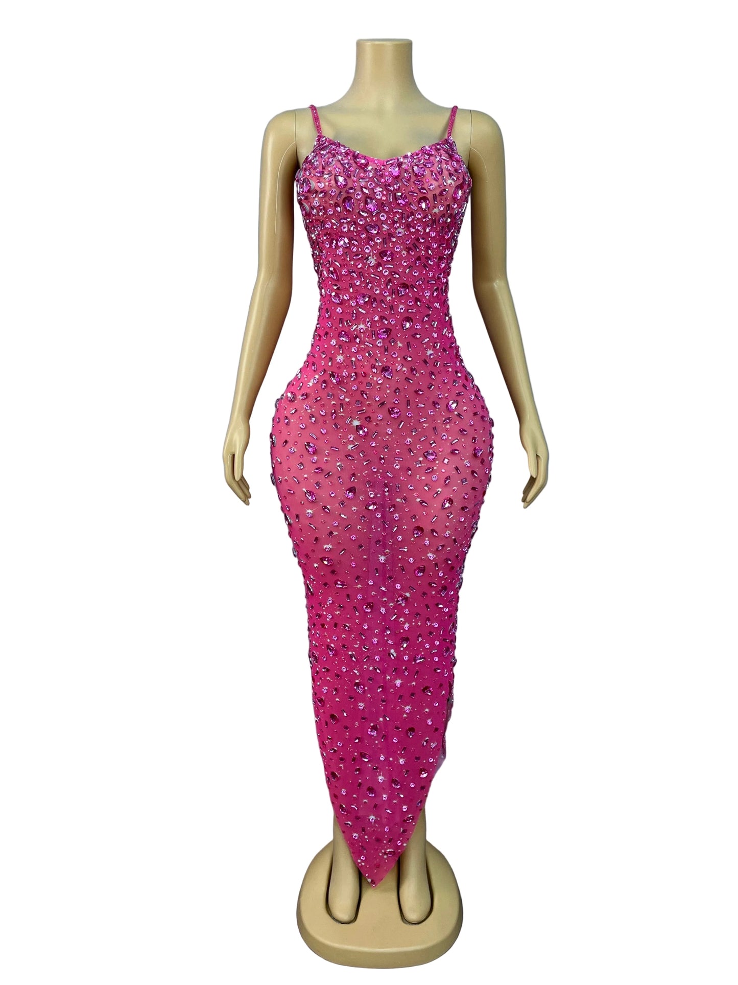 LUNARIA Crystal Gradient Mermaid Gown PINK