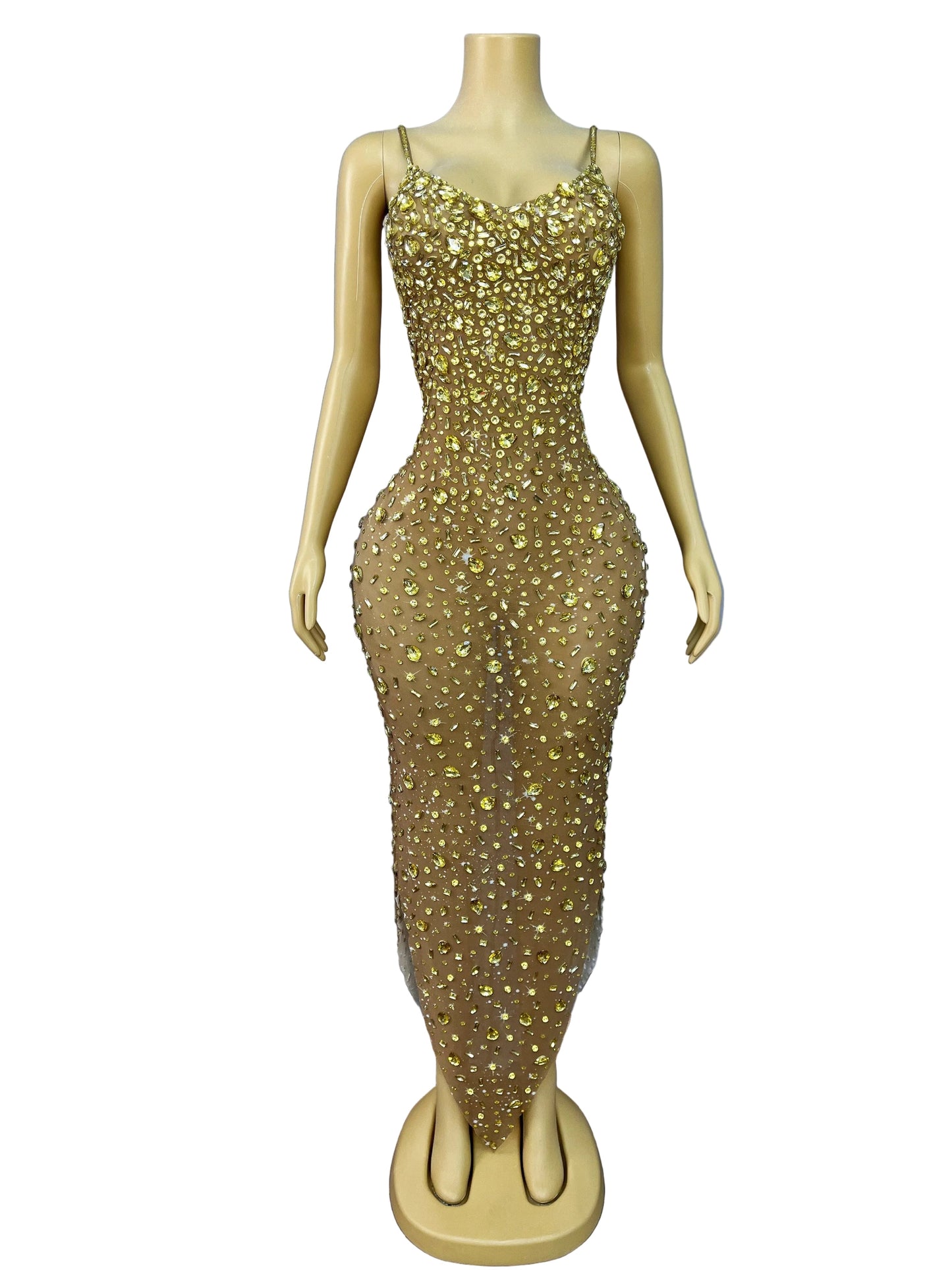 LUNARIA Crystal Gradient Mermaid Gown