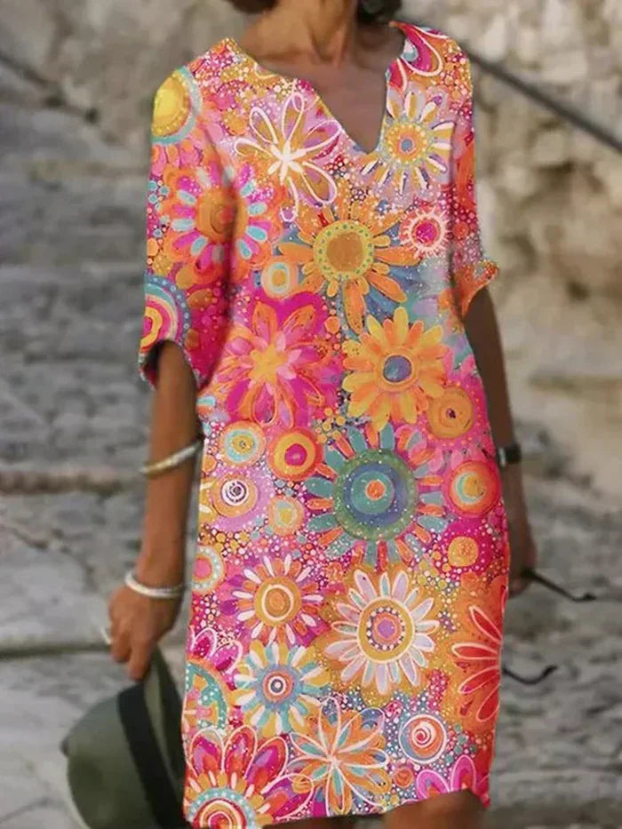 Quinn | Women's Floral Tummy Control Elegant Dress Evening