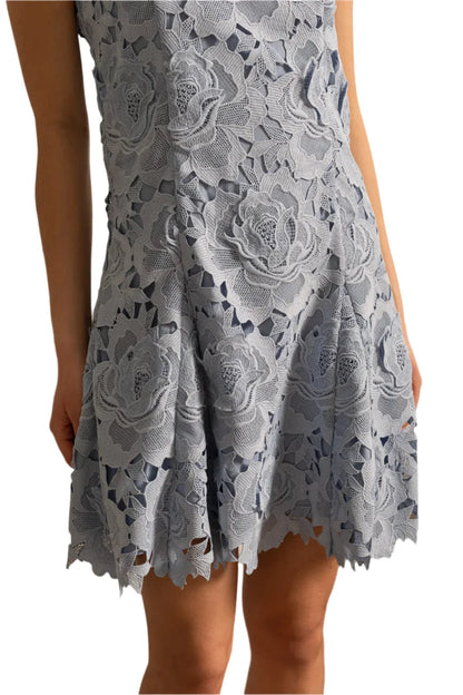 MELEK Sparkling Necklace Lace Floral Bodycon Dress