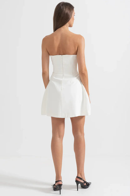 MELISSA Strapless Crystals Mini Bodycon Dress