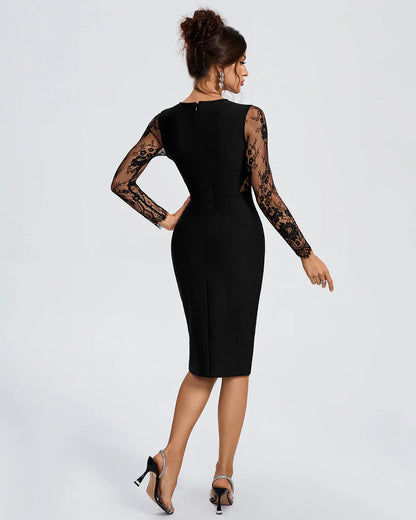 NEXT DAY DELIVERY MIRARI Sexy Bandage Midi Dress