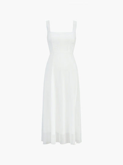 Aria | Women's Square Neck A-Line Midi Dress Summer Wedding
