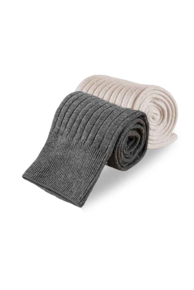 Bundled Ribbed Thigh High Socks