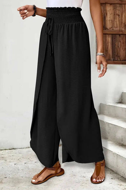 High-Rise Slit Leg Pants