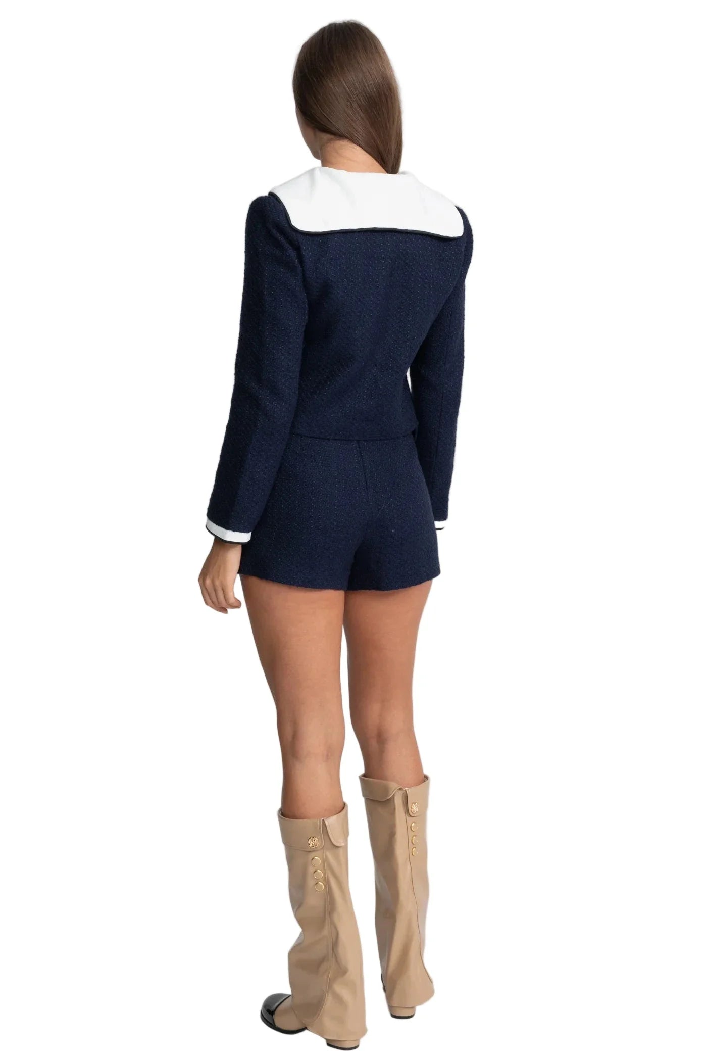 NAKIA Tweed Jacket and Skort Bodycon Set