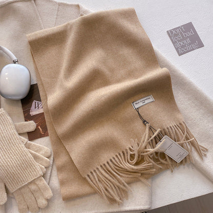 KHIONNE™ | Comfy Soft Plain Tassel Scarf Shawls