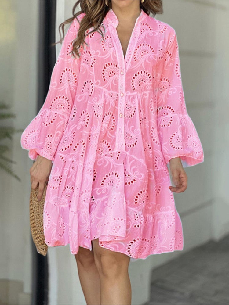 Vivian™ | Pattern Tiered Mini Dress