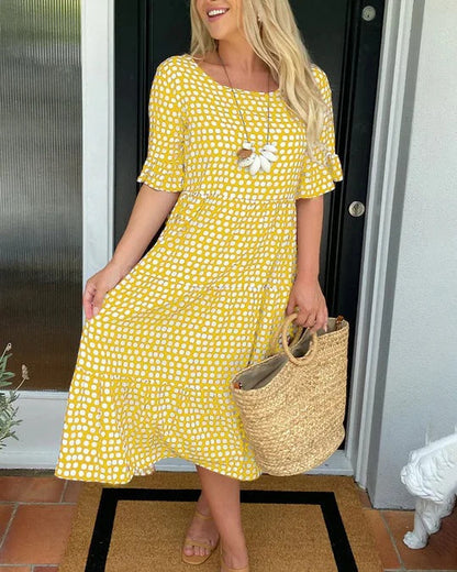 Michele™ | Relaxed Midi Dress With Dots