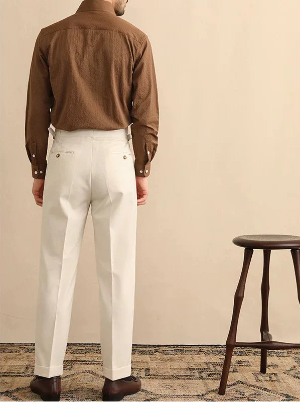 Men Business Suit Pants | Dress Pants | Parisian | Button-Down Style Trouser