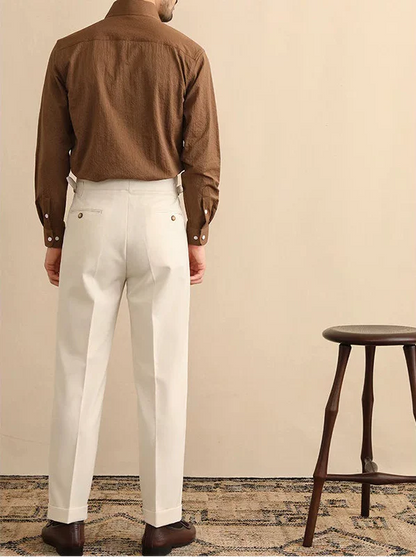 Men Business Suit Pants | Dress Pants | Parisian | Button-Down Style Trouser