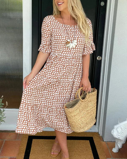 Michele™ | Relaxed Midi Dress With Dots