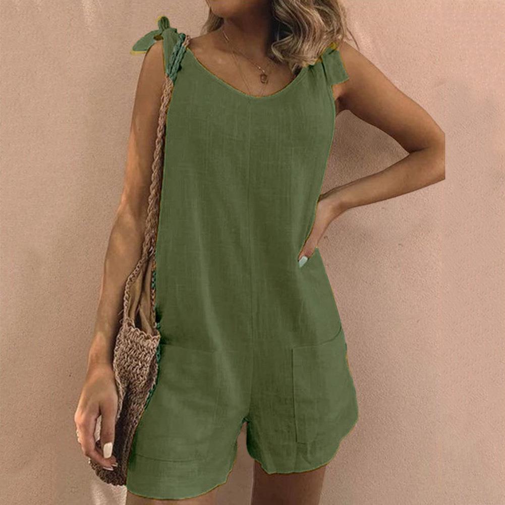 Shirley™ | Bow Strap Pocket Playsuit