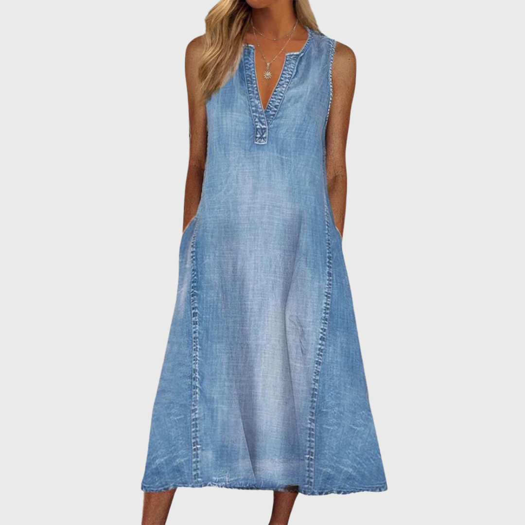 Emerson | Women's Denim Flowy Dress Casual