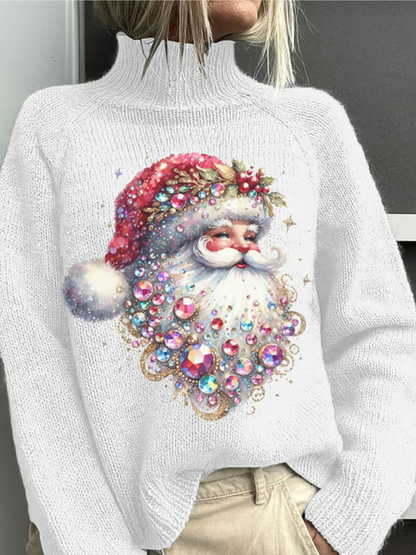Gloria™ | Christmas Sweater with Sparkling Santa