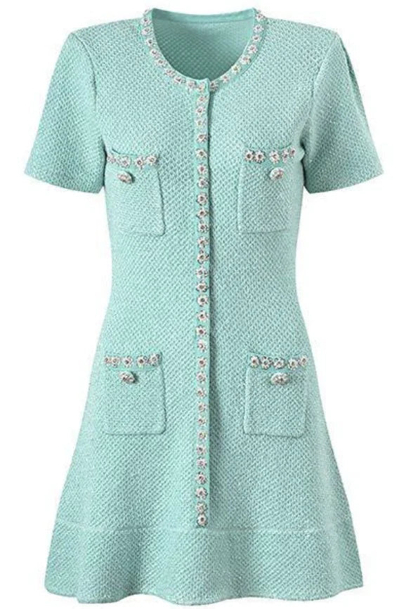 PAOLINA Knit Mini Bodycon Dress