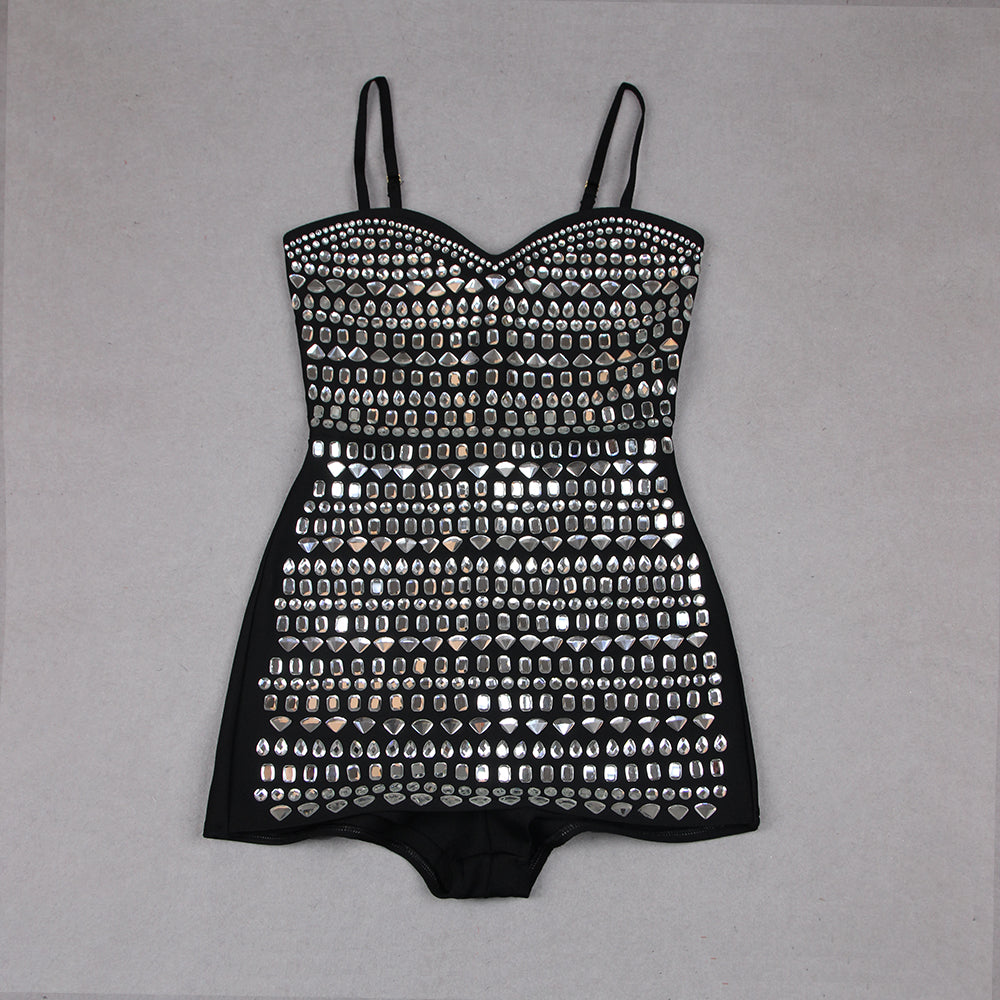 PAULA Crystals Bandage Mini DRESS