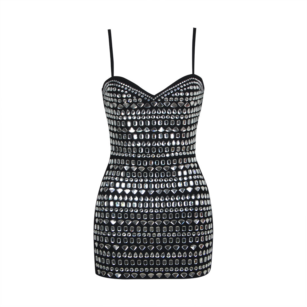 PAULA Crystals Bandage Mini DRESS