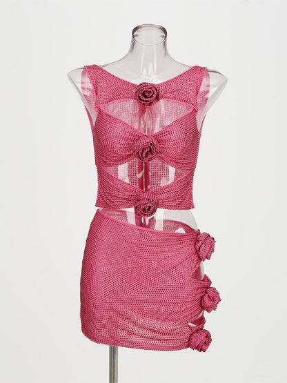 DORIS Cut Out Mini Bodycon Dress PINK