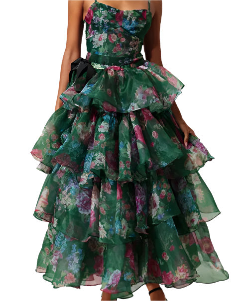 RUTH Mini Dress with Ruffle Skirt Maxi Dress