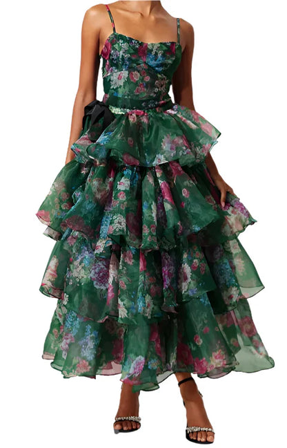 NEXT DAY DELIVERY RUTH Mini Dress with Ruffle Skirt Maxi Dress