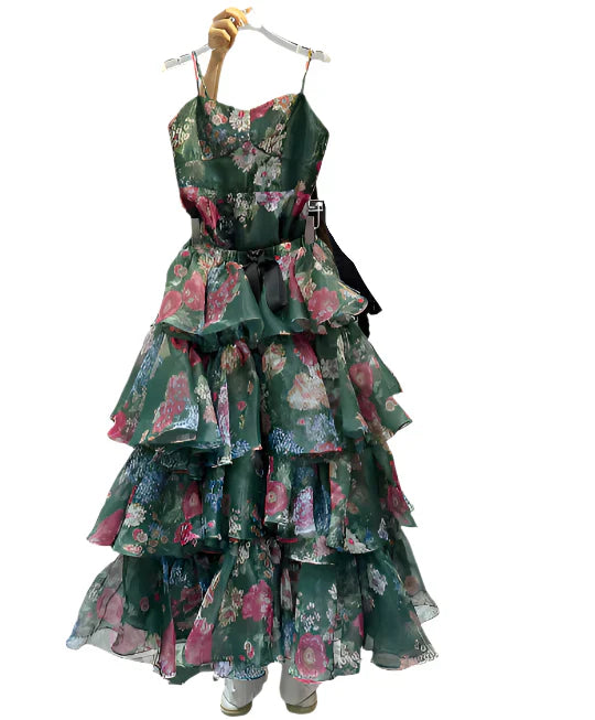 NEXT DAY DELIVERY RUTH Mini Dress with Ruffle Skirt Maxi Dress