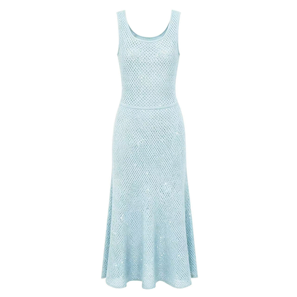 CAPRIANA Sparkle Midi Dress – Sleeveless Shimmer A-Line