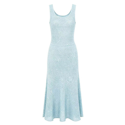 CAPRIANA Sparkle Midi Dress – Sleeveless Shimmer A-Line