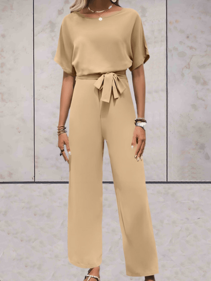 Cali | Women's Two Piece Set Short Sleeve Top Wide Leg Pants