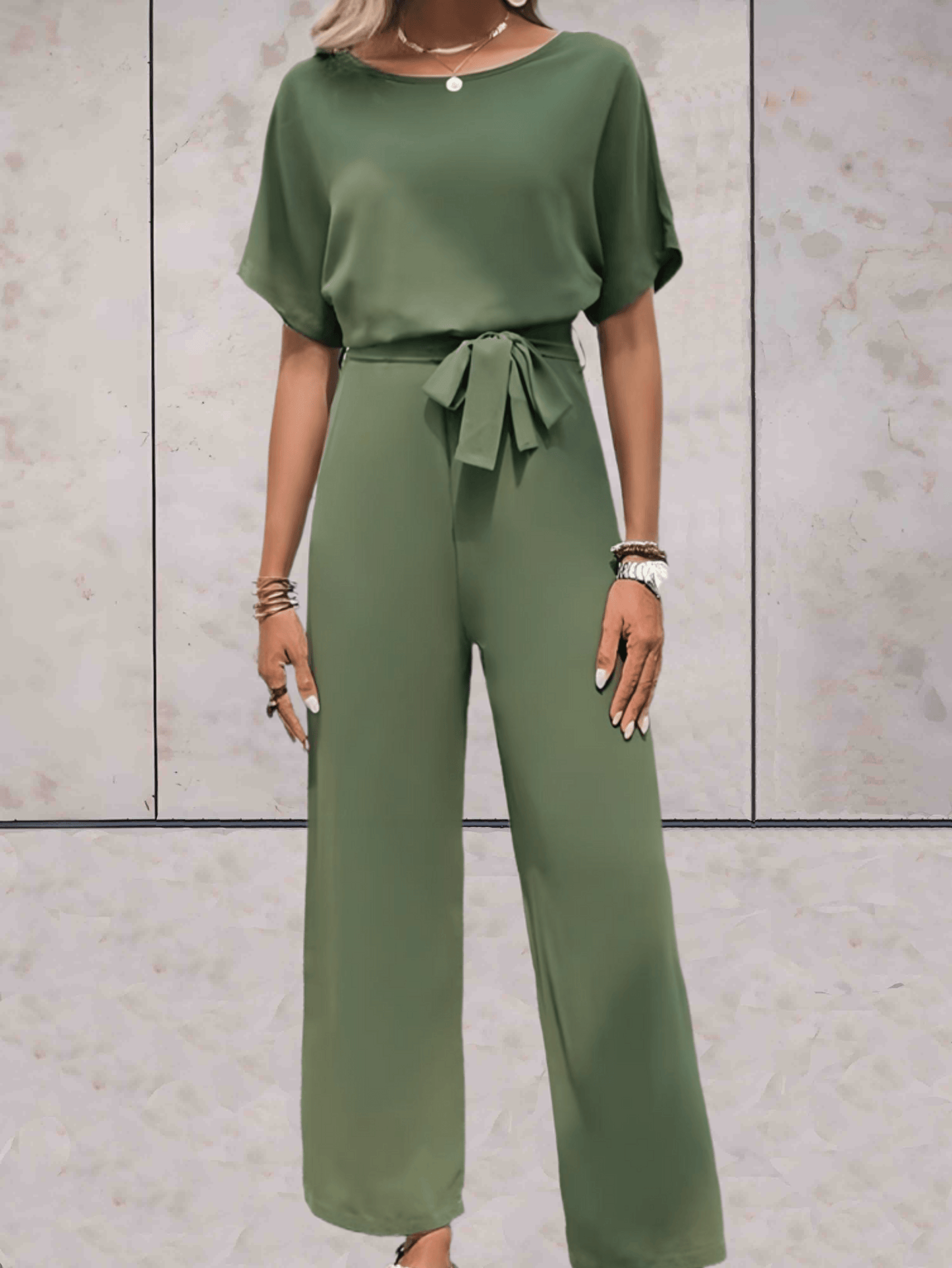 Cali | Women's Two Piece Set Short Sleeve Top Wide Leg Pants